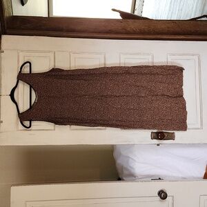 Another Thyme leopard print sheath dress in brown and black. Size10?.